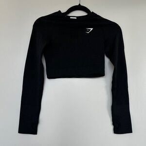 Gymshark Grey Long Sleeve Crop Top